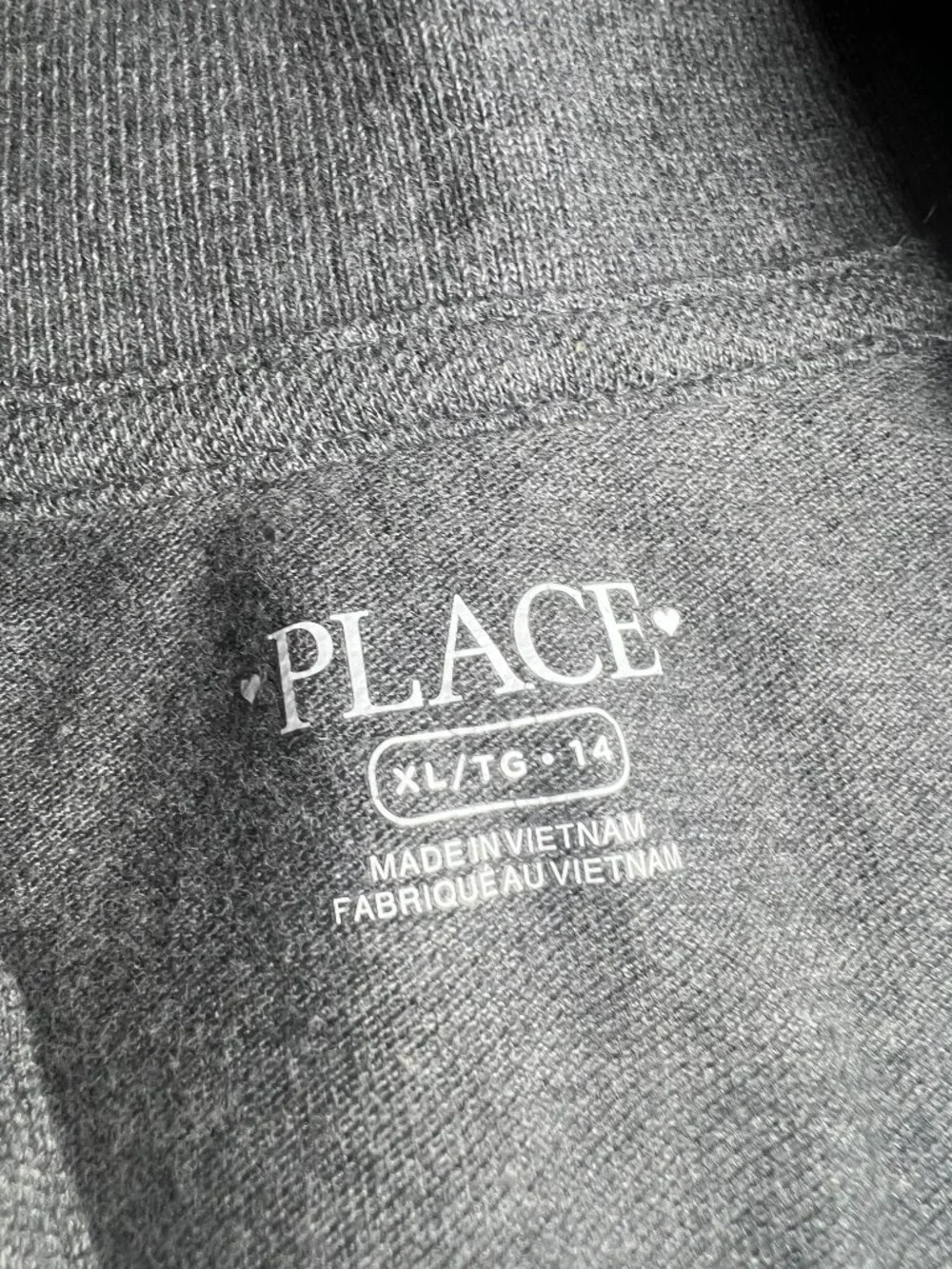 The Children's Place Girls Gray Polo Dress – Size XL 14